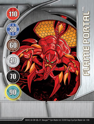 Flame Portal 1 48i Bakugan 1 48i Card Set
